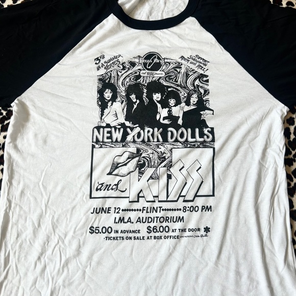 New York Dolls Vintage Flyer 3/4 Sleeve Tee - Picture 2 of 2